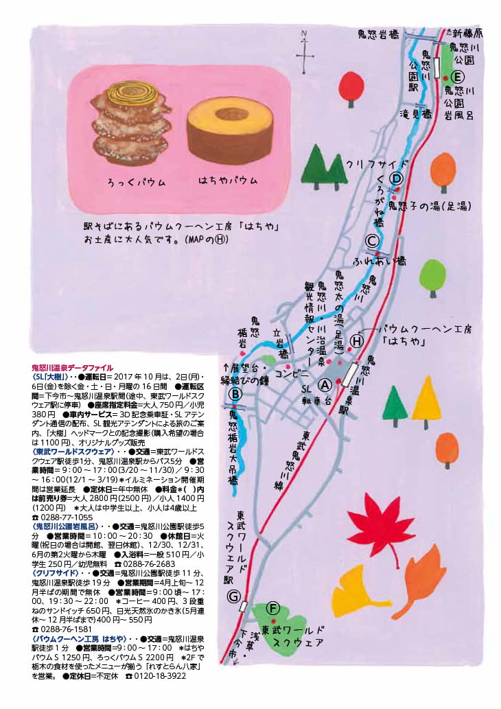 下今市~鬼怒川公園MAP