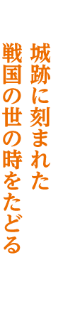 城跡に刻まれた戦国の世の時をたどる