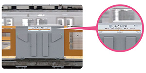 ホームドアへの駅名表示について