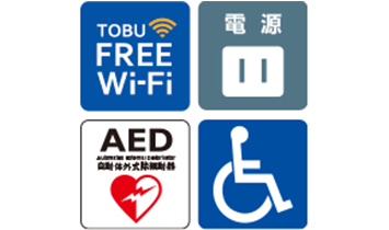 Wi-Fi, power outlets, accessibility features