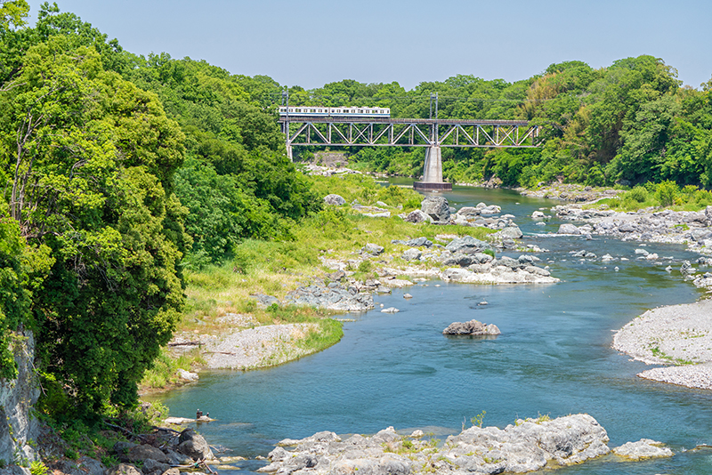 戦国時代の山城が残る寄居町鉢形は、荒川が流れる水と歴史の町