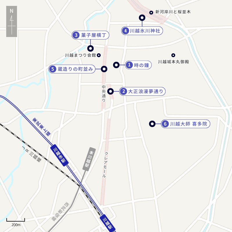 路線図：川越エリア